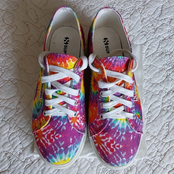 Superga Tie dye Platform Sneakers Size 7.5 - Picture 6 of 10